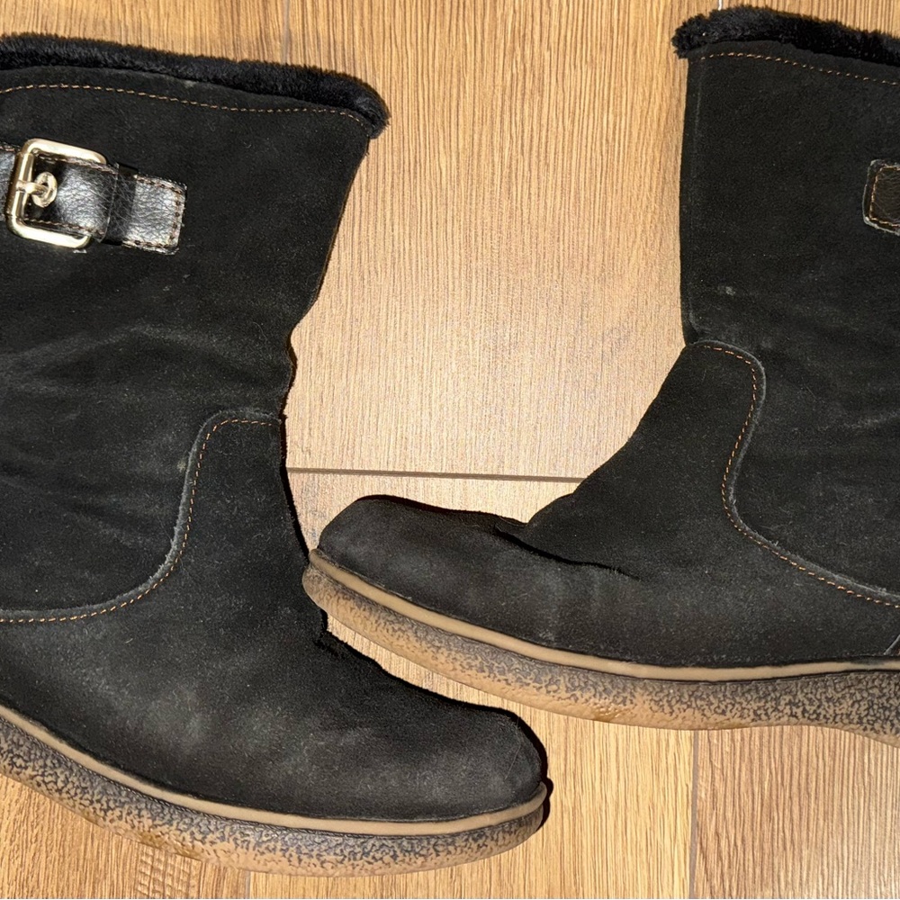 Naturalizer Black Suede Winter Boots